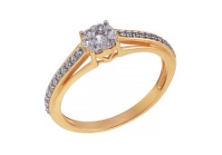 Золотое кольцо с фианитом