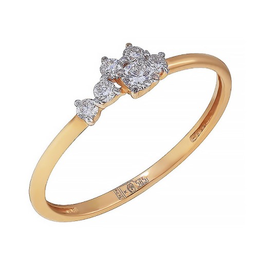 Золотое кольцо с фианитом