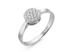 Кольцо из белого золота с бриллиантом