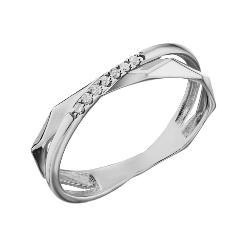 Кольцо из белого золота с бриллиантом