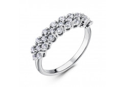 Кольцо из белого золота с фианитом