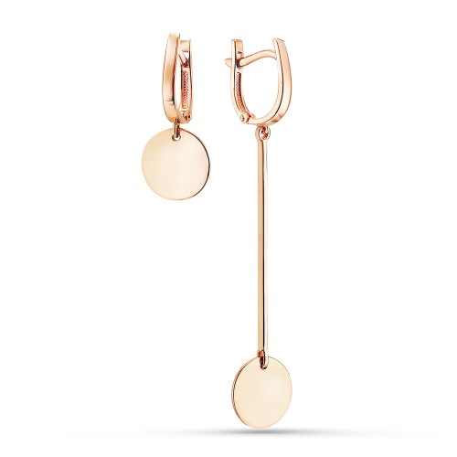 Золотые cерьги висячие