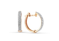 Золотые cерьги с фианитом