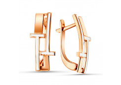 Золотые cерьги классические с эмалью