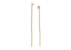 Золотые cерьги с фианитом