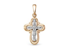 Крест из золота с бриллиантом