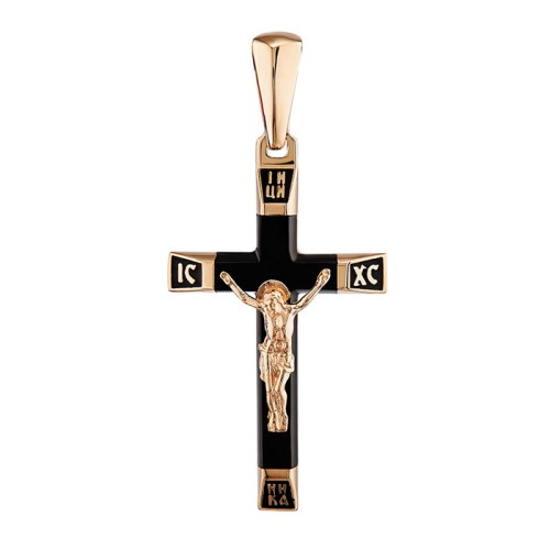 Крест из золота с агатом