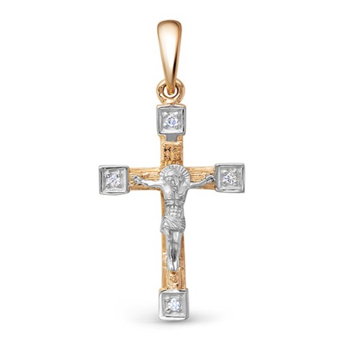 Крест из золота с бриллиантом