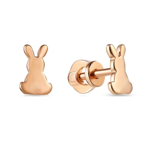 Золотые cерьги пусеты (гвоздики)