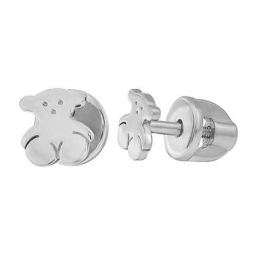 Серьги пусеты (гвоздики) из белого золота