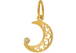 Золотая подвеска с фианитом