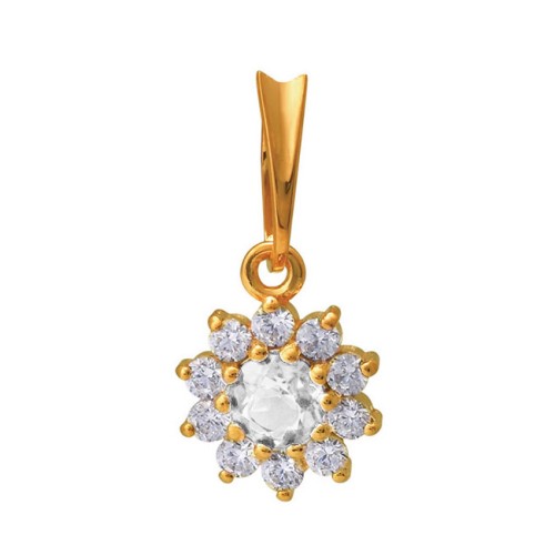 Золотая подвеска с фианитом