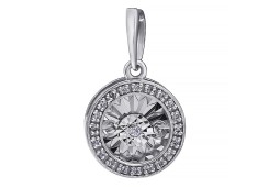 Подвеска из белого золота с бриллиантом
