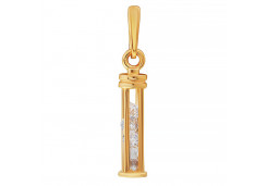 Золотая подвеска с фианитом