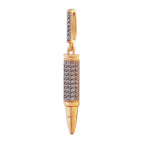 Золотая подвеска с фианитом