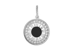 Подвеска из белого золота с агатом