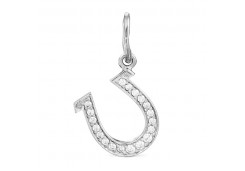 Подвеска из белого золота с фианитом