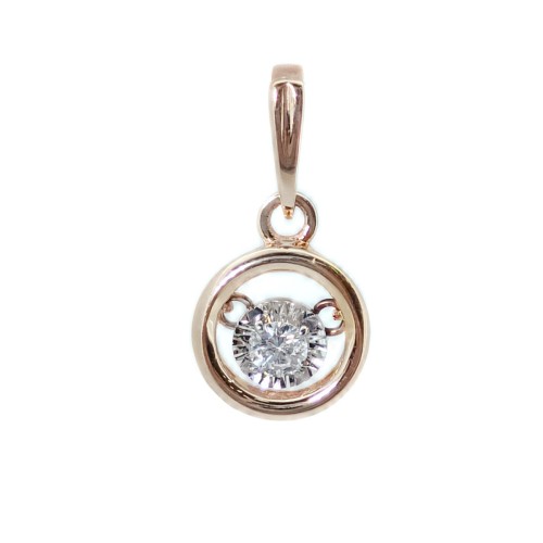 Золотая подвеска с бриллиантом