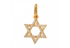 Золотая подвеска с фианитом