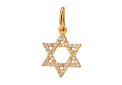 Золотая подвеска с фианитом