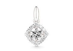 Подвеска из белого золота с фианитом