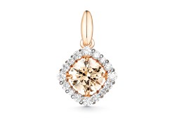 Золотая подвеска с фианитом