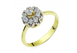 Кольцо из желтого золота с бриллиантом