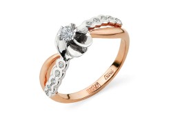 Золотое кольцо с бриллиантом