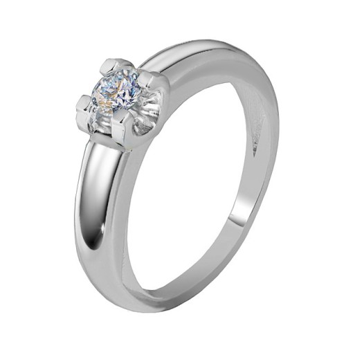 Кольцо из белого золота с бриллиантом