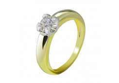 Кольцо из желтого золота с бриллиантом