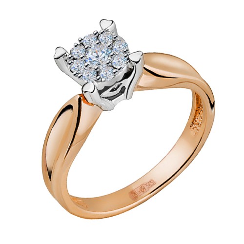 Золотое кольцо с бриллиантом