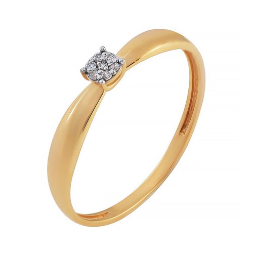 Золотое кольцо с фианитом