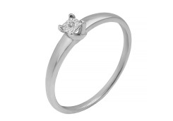 Кольцо из белого золота с бриллиантом