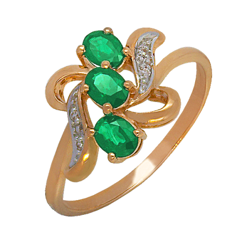 Золотое кольцо с изумрудом