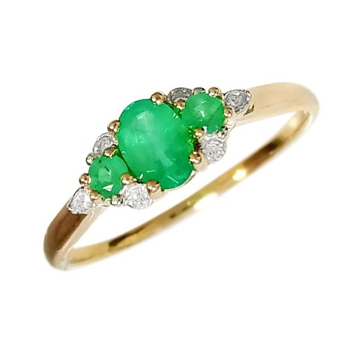 Золотое кольцо с изумрудом