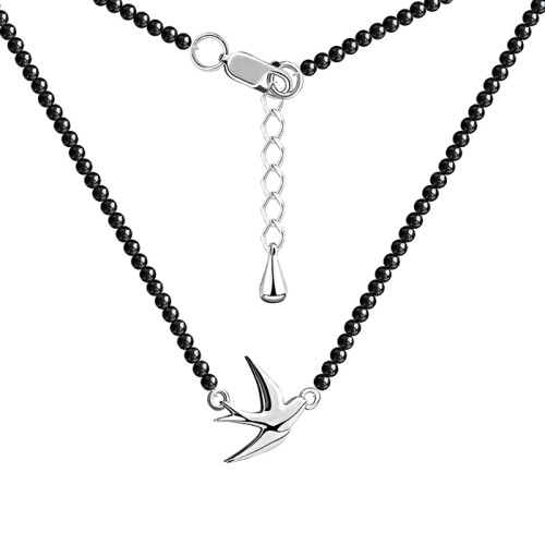 Серебряное колье с агатом