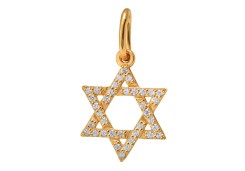 Золотая подвеска с фианитом