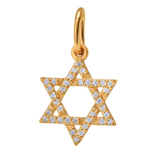 Золотая подвеска с фианитом