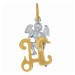 Золотая подвеска с фианитом