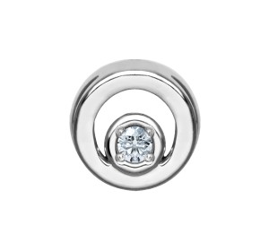 Подвеска из белого золота с бриллиантом