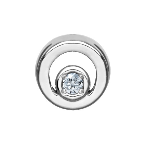 Подвеска из белого золота с бриллиантом