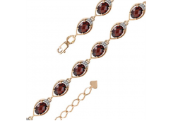 Золотой браслет с гранатом