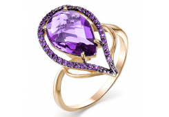 Золотое кольцо с аметистом