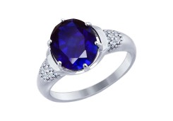 Серебряное кольцо с корундом