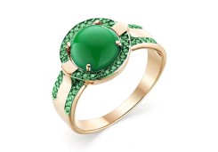 Золотое кольцо с агатом