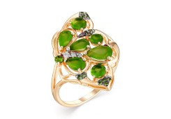 Золотое кольцо с хризолитом