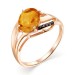 Золотое кольцо с янтарем