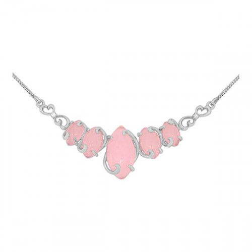 Колье из серебра 925 пробы с кошачим глазом