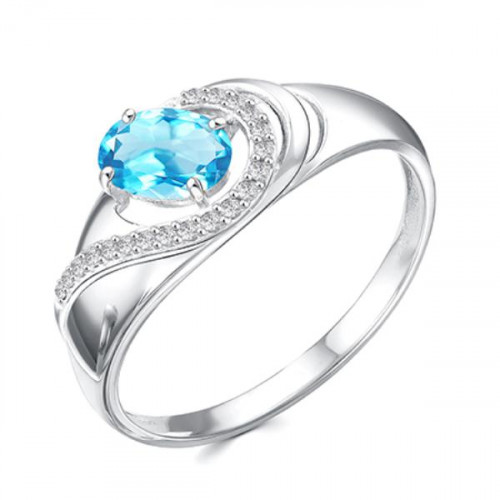 Серебряное кольцо с фианитом