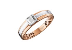 Золотое кольцо с фианитом